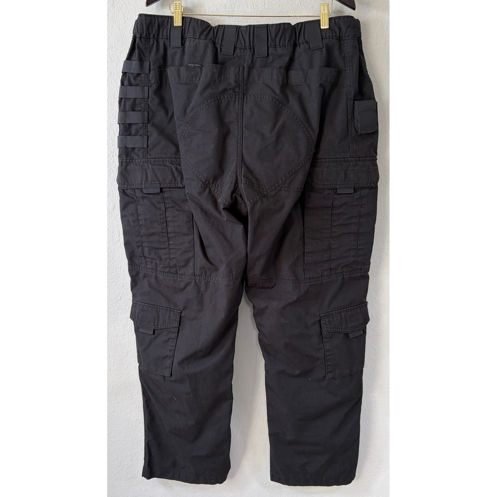 Free Soldier Mens Tactical Ripstop Cargo Pants 42x32 Black Utility Work Hiking - Picture 2 of 6